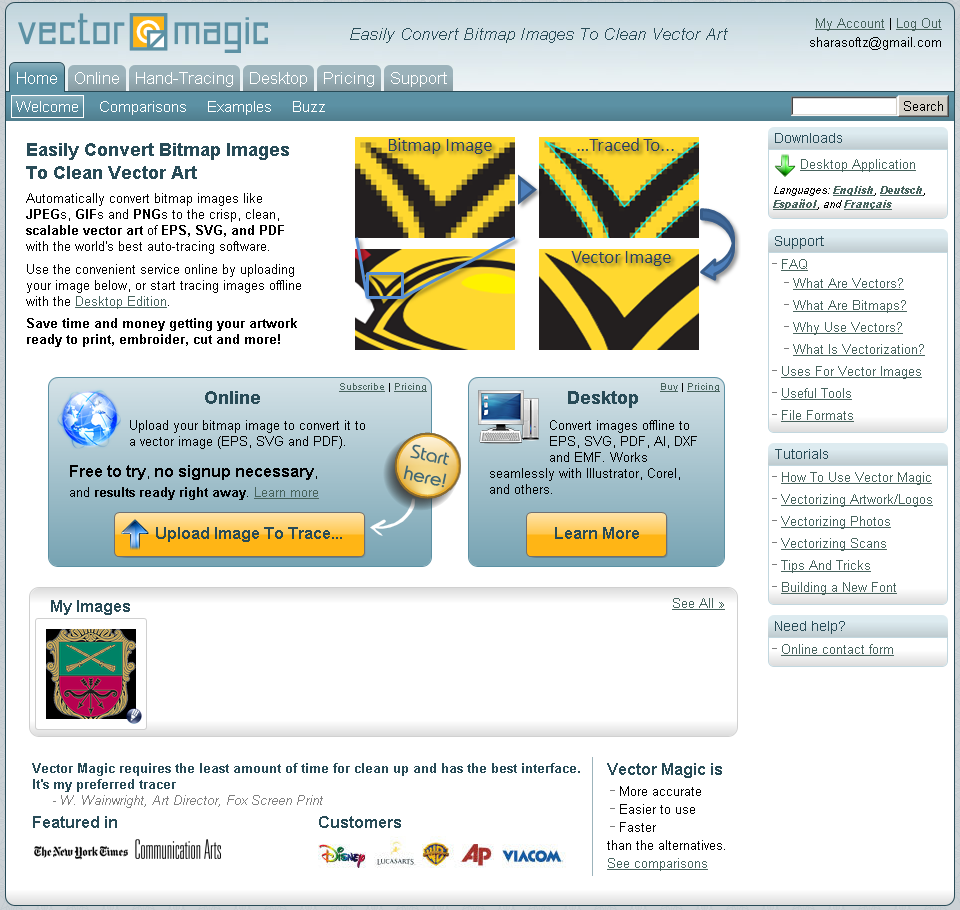 растр в вектор Vector Magic