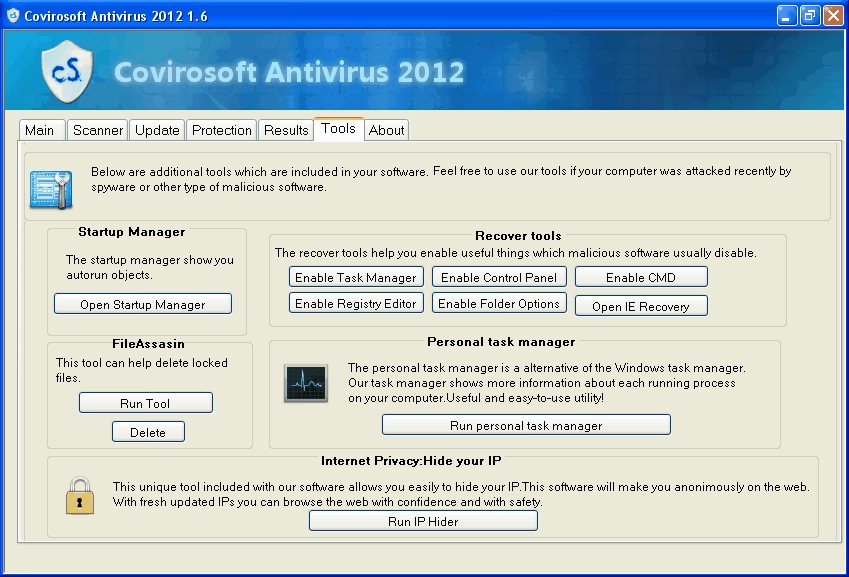 проверить на вирусы CoviroSoft Antivirus