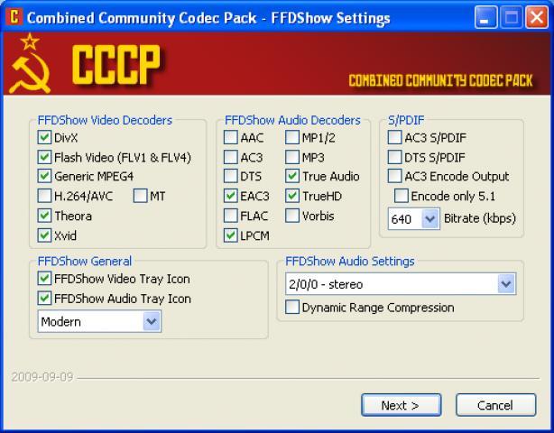 Combined Community Codec Pack (CCCP)