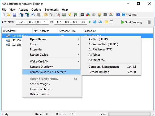 SoftPerfect Network Scanner