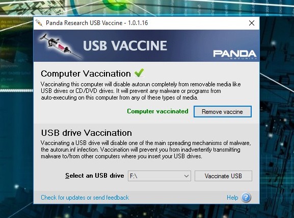 Panda USB Vaccine