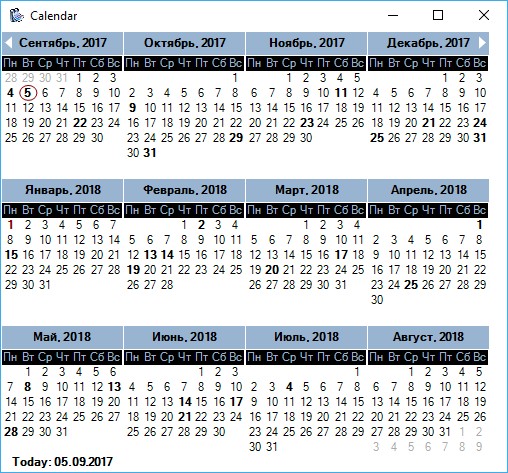 Calendar