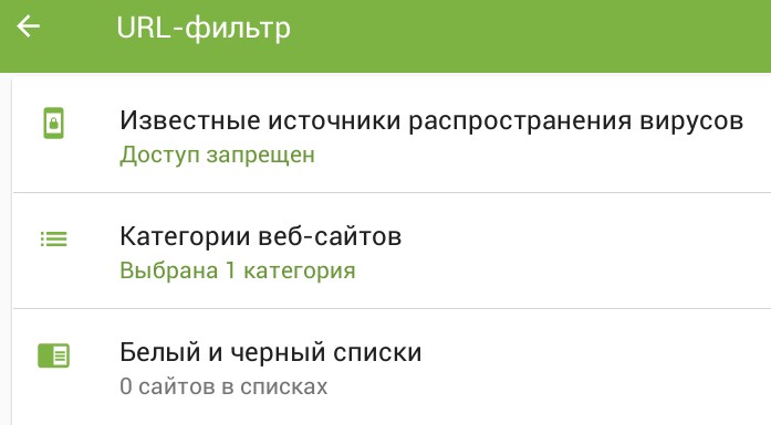 фильтр сайтов