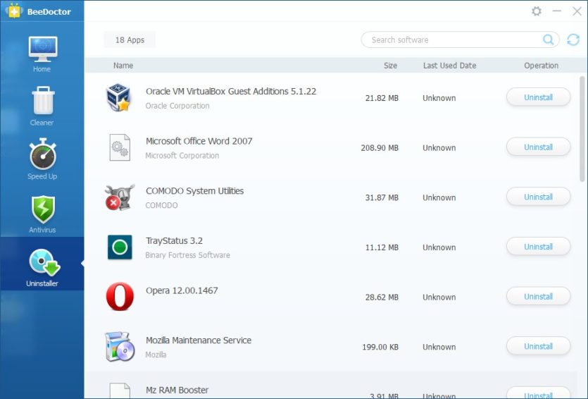 Uninstall