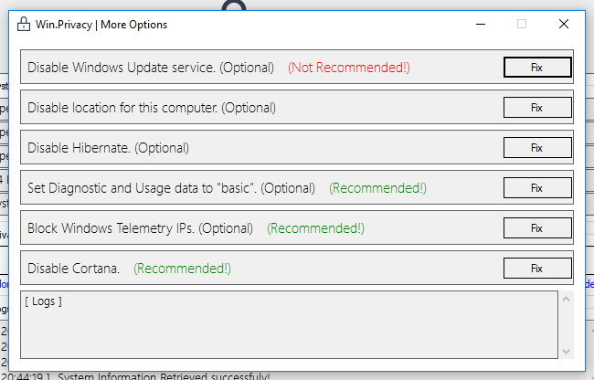 More Options