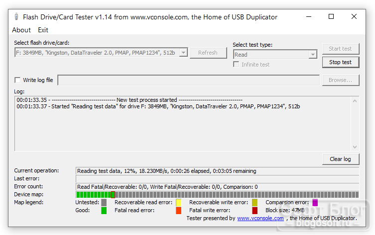 USB Flash Drive Tester
